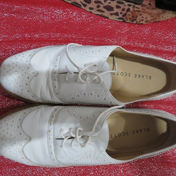 BOGO Blake Scott KATE White Oxford Loafers (Pedro Garcia Vibes!!) lace up 7.5 - Picture 4 of 12